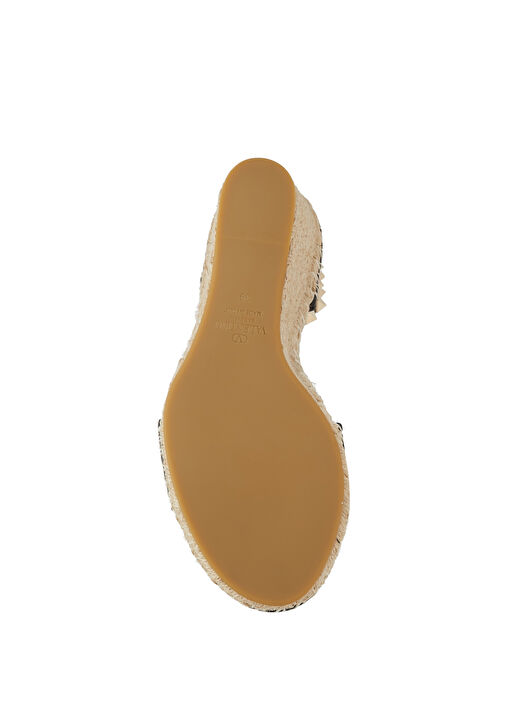 Rockstud Siyah Kadın Deri Espadril - Görsel 6