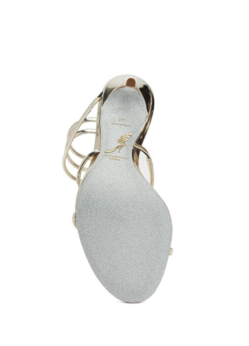 Light Gold Kadın Deri Sandalet - Görsel 6