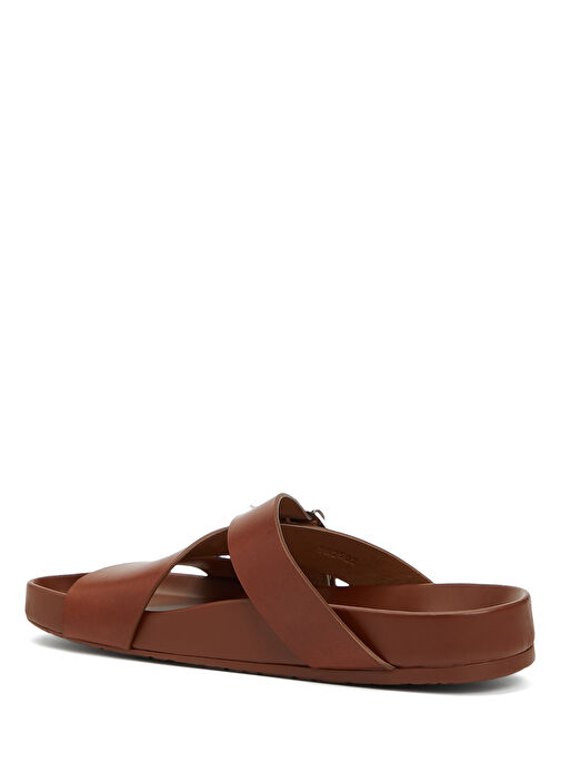 x Paula's Ibiza Kahverengi Erkek Deri Terlik - Görsel 4