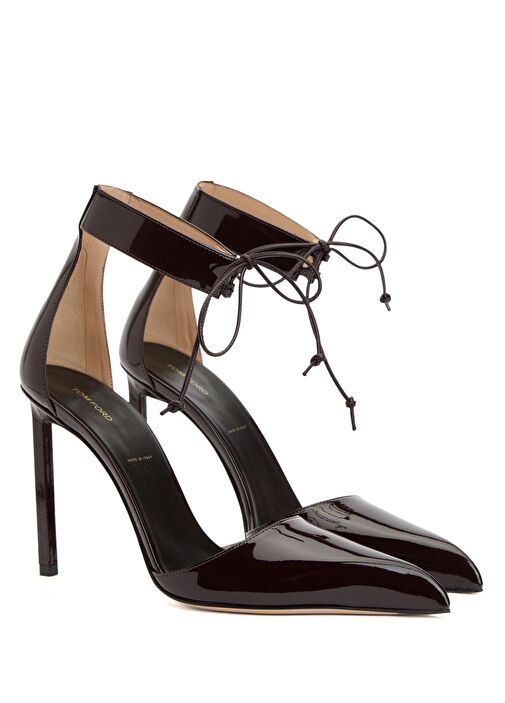 Patent Bordo Deri Topuklu Ayakkabı - Görsel 3