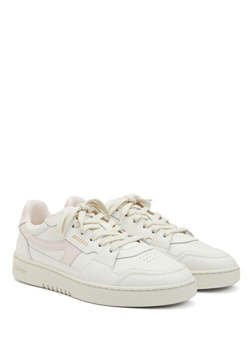 Pembe Beyaz Kadın Deri Sneaker - Görsel 3