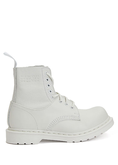 Beyaz Kadın Deri Bot - Görsel 2