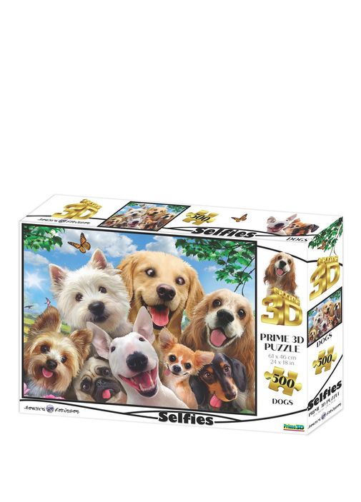 Prime3D Puzzle - 10376 Köpek Selfie 500 Parça Yetişkin Puzzle
