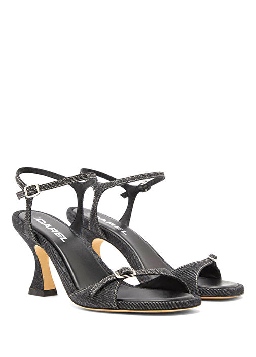 Koyu Gri Kadın Deri Sandalet - Görsel 3