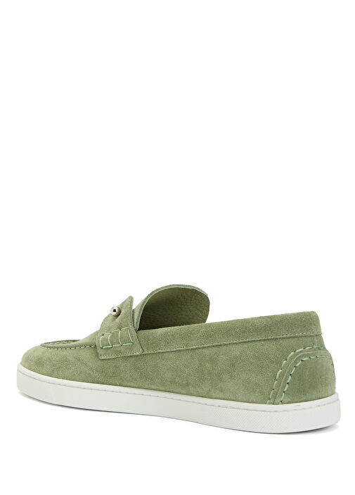 Christian Louboutin Açık Yeşil Christian Louboutin Chambeliboat Erkek Süet Loafer
