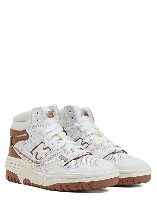 650 Beyaz Kadın Deri Sneaker - Görsel 3
