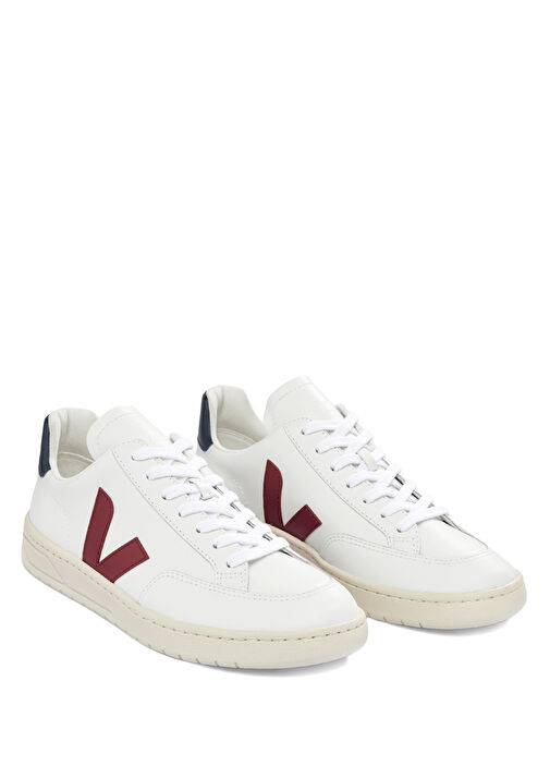 V 12 Beyaz Erkek Deri Sneaker - Görsel 3