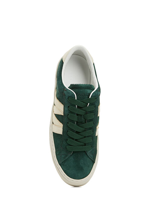 Beyaz Yeşil Erkek Deri Sneaker - Görsel 5