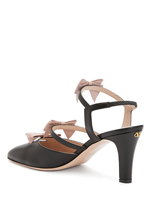 Bowow Siyah Deri Topuklu Ayakkabı - Görsel 4