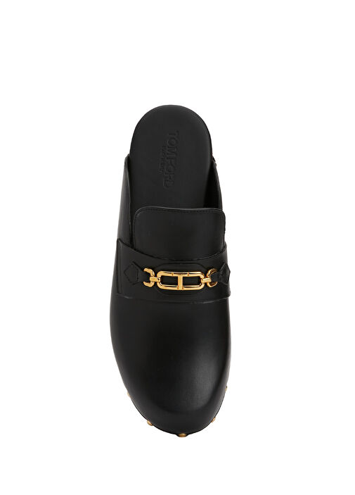 Siyah Kadın Deri Terlik - Görsel 5