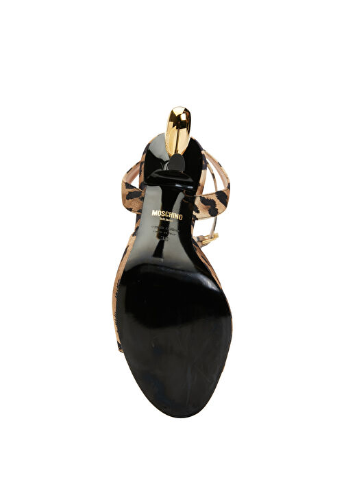 Leopar Desenli Deri Topuklu Ayakkabı - Görsel 6