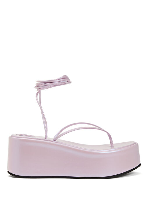 Lila Platformlu Kadın Sandalet - Görsel 2