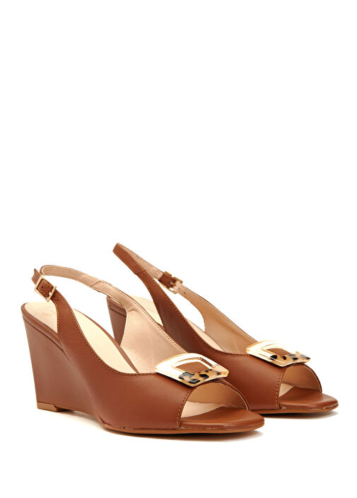 Taba Kadın Deri Sandalet - Görsel 3