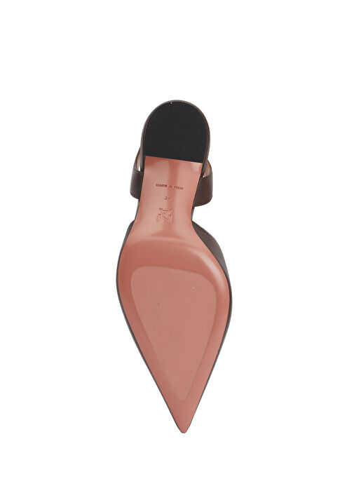 Holli Kahverengi Deri Topuklu Ayakkabı - Görsel 6