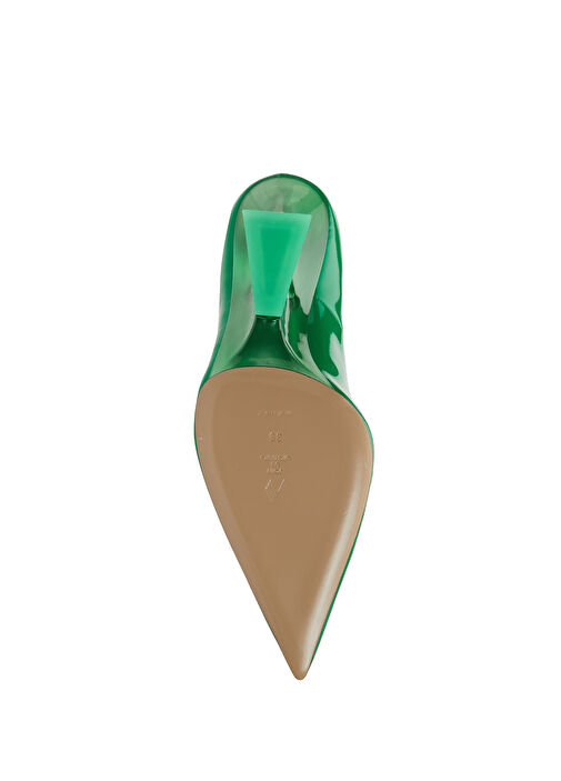 Yeşil Deri Stiletto - Görsel 6