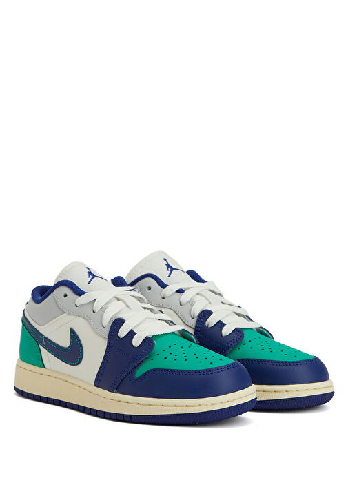 Air Jordan 1 LOW Beyaz Çocuk Deri Sneaker - Görsel 3