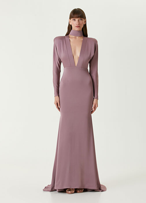 Alex Perry Dried Rose Maxi Evening Dress