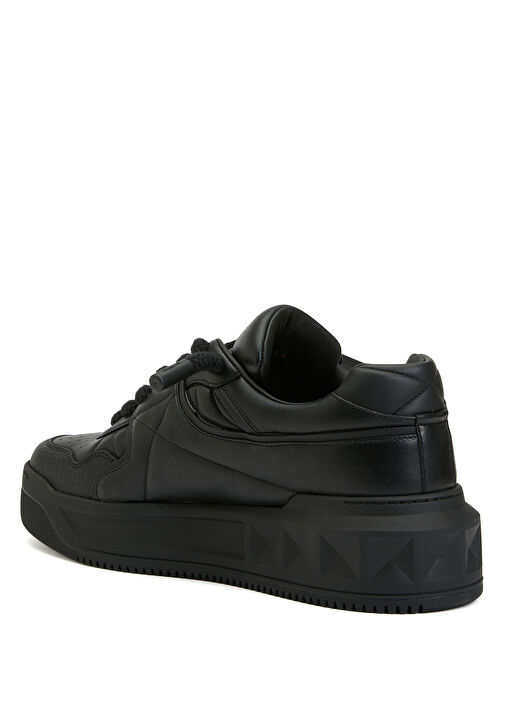 One Stud XL Siyah Erkek Deri Sneaker - Görsel 9