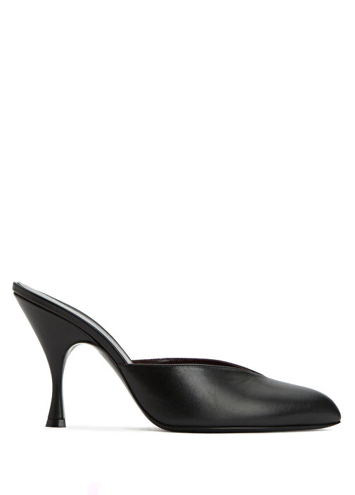 Sitting Pretty Siyah Kadın Deri Terlik - Görsel 2