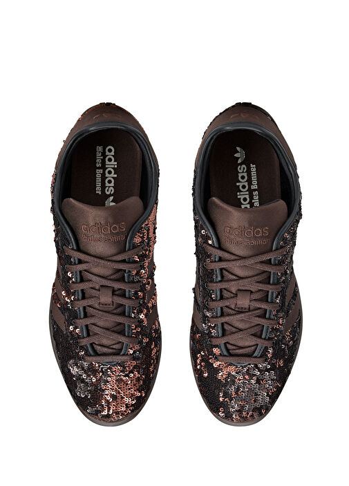 Karintha Sequin Kahverengi Deri Sneaker - Görsel 4