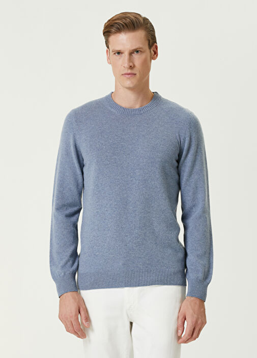 Light Blue Beymen Collection Light Blue Men Light Blue Cashmere Sweater 1521354 Beymen