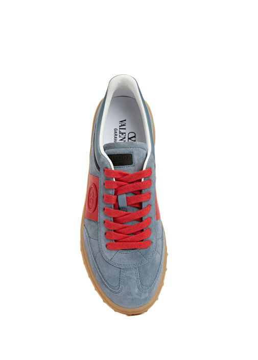 Gri Kadın Deri Sneaker - Görsel 5