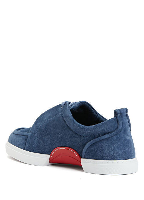 Jimmy Mavi Beyaz Erkek Deri Sneaker - Görsel 4