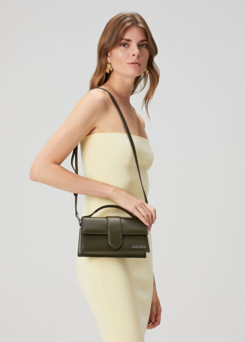 Jacquemus Koyu Haki Kadın Le Grand Bambino Koyu Haki Kadın Deri