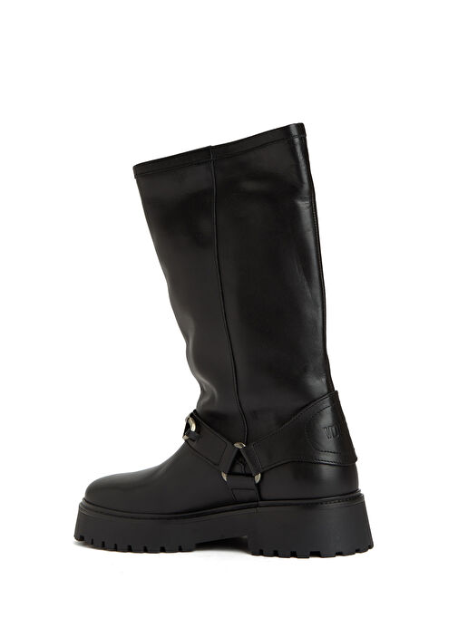 Siyah Kadın Deri Çizme - Görsel 4