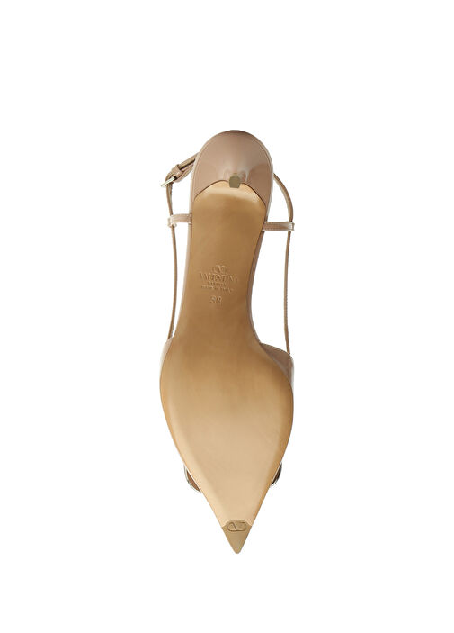Signature Pudra Deri Topuklu Ayakkabı - Görsel 6