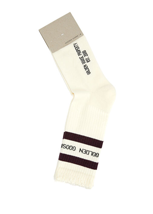 White Logo Jacquard Men's Socks