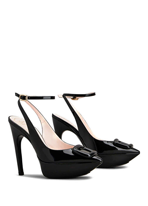 Siyah Topuklu Ayakkabı - Görsel 3