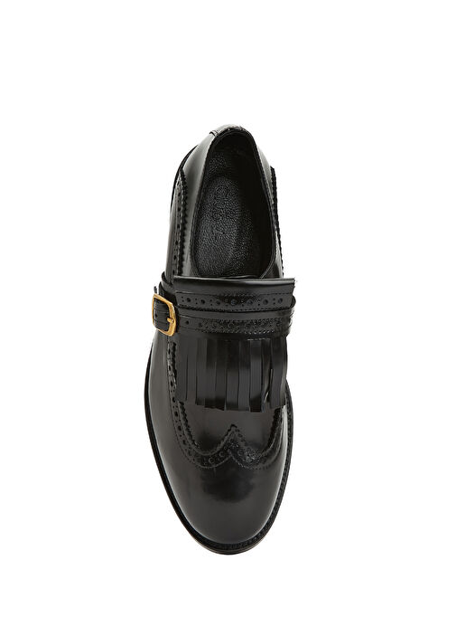 Siyah Tokalı Kadın Deri Ayakkabı - Görsel 5