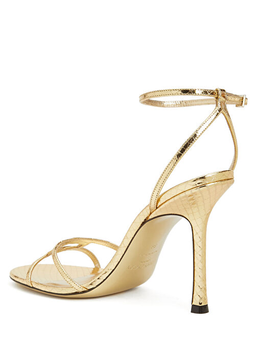 Leo Gold Deri Topuklu Sandalet - Görsel 4