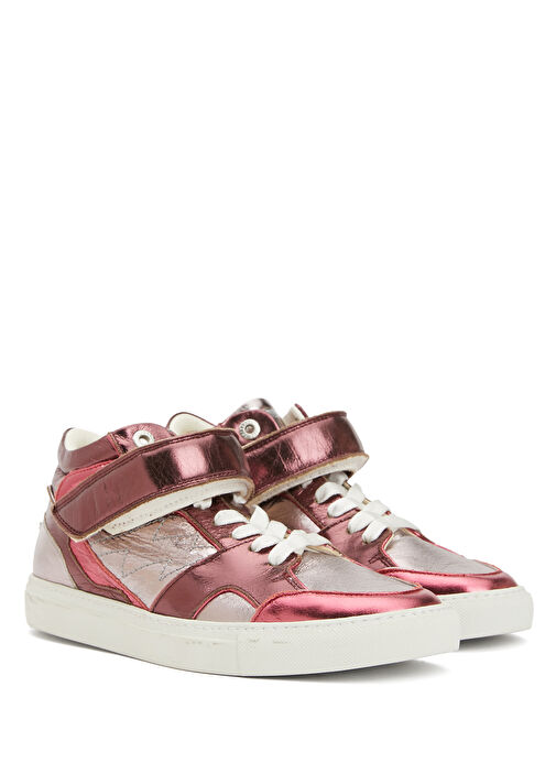 Çok Renkli Kadın Deri Sneaker - Görsel 3