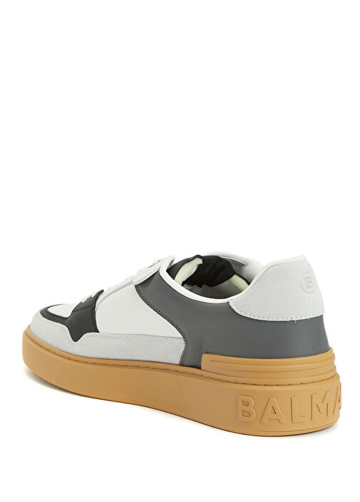 B-Court Gri Erkek Deri Sneaker - Görsel 4