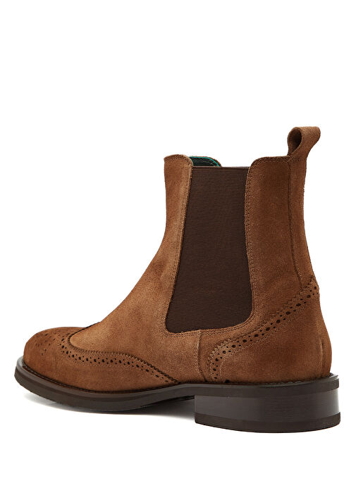 Tütün Lastik Detaylı Erkek Deri Bot - Görsel 4