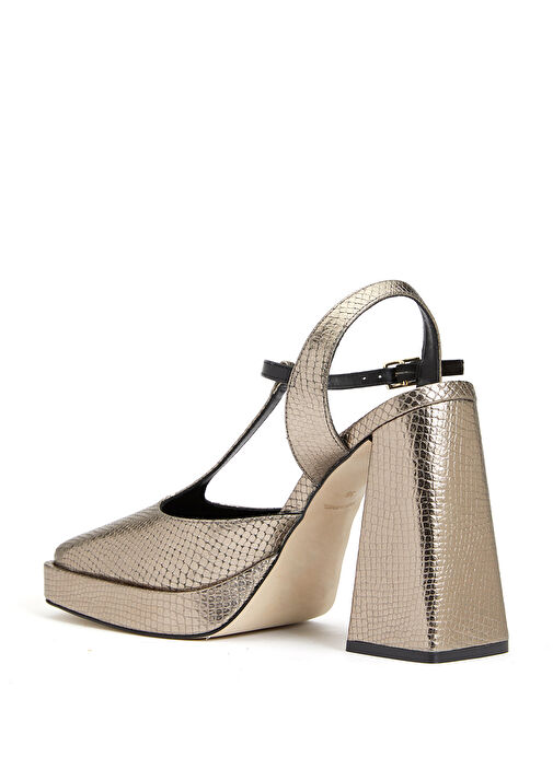 Bronz Kadın Deri Sandalet - Görsel 4