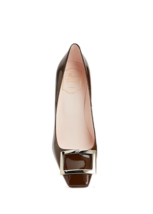 Belle Trompette Kahverengi Deri Topuklu Ayakkabı - Görsel 5