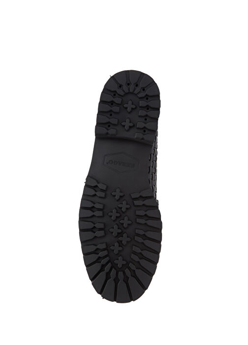 Otis Lug Siyah Örgülü Erkek Deri Ayakkabı - Görsel 6