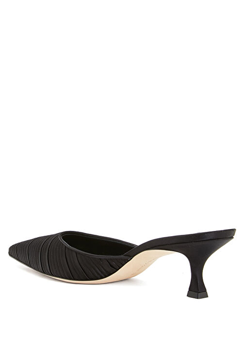 Carolynemu Siyah Kadın Saten Terlik - Görsel 4