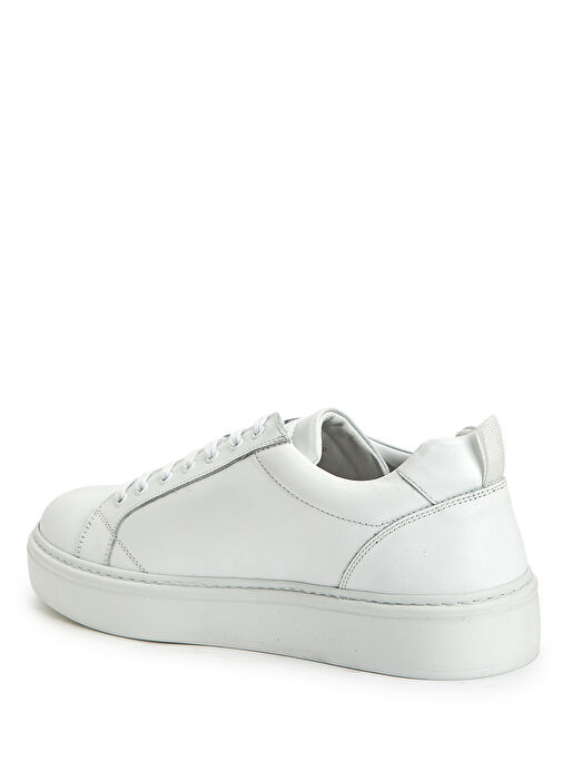 Beyaz Erkek Deri Sneaker - Görsel 4