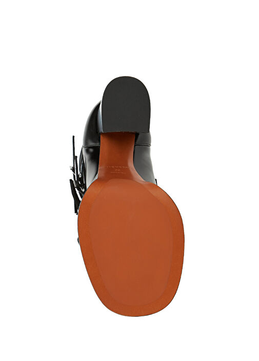 Siyah Kadın Deri Sandalet - Görsel 6