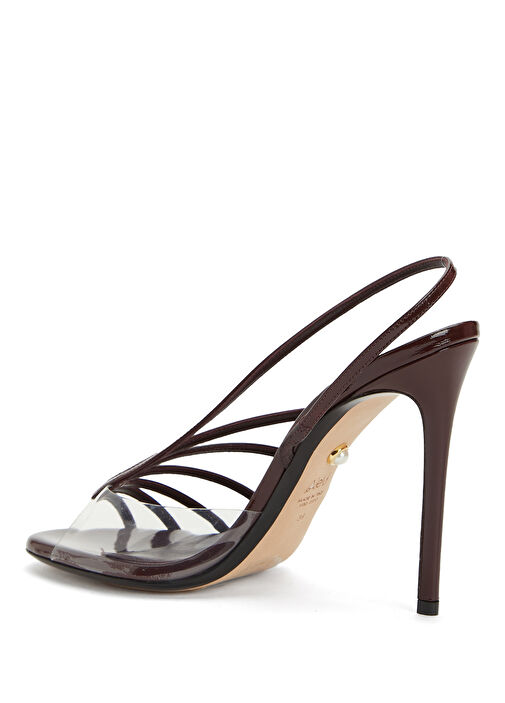 Bordo Kadın Deri Sandalet - Görsel 4