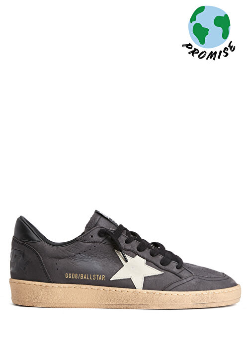 Ball Star Siyah Erkek Deri Sneaker - Görsel 2