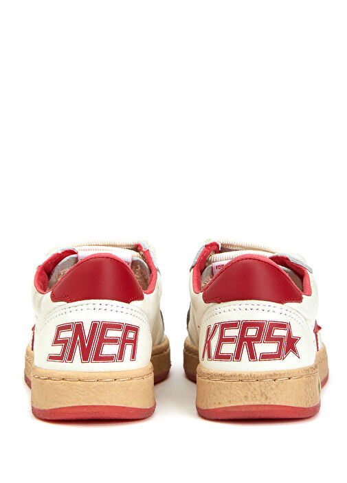 Ballstar Kırmızı Beyaz Çocuk Deri Sneaker - Görsel 5