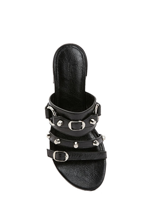 Siyah Kadın Deri Terlik - Görsel 5