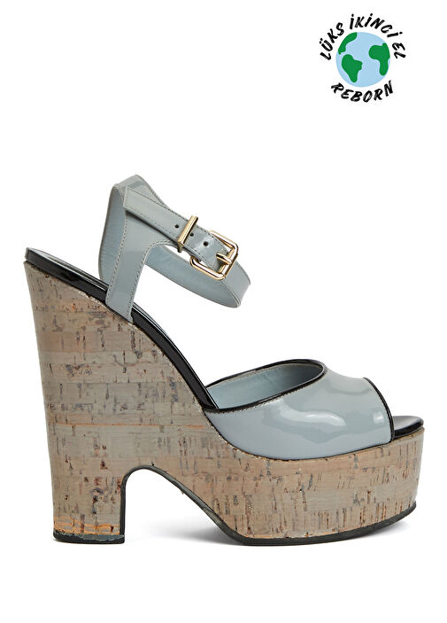Beymen Reborn Gri Beymen Reborn Fendi Topuklu Sandalet