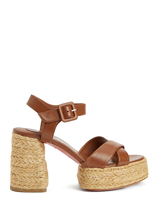 Calakala Kahverengi Kadın Deri Sandalet - Görsel 2