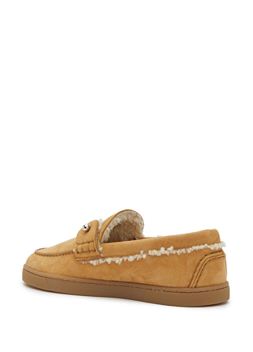Chambeliboat Açık Kahverengi Kadın Süet Loafer - Görsel 4